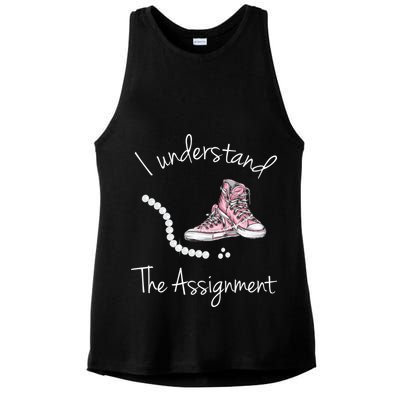 I Understand The Assignment Kamala Harris Sneaker Ladies PosiCharge Tri-Blend Wicking Tank