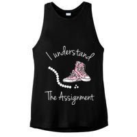 I Understand The Assignment Kamala Harris Sneaker Ladies PosiCharge Tri-Blend Wicking Tank