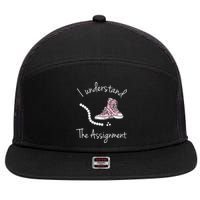 I Understand The Assignment Kamala Harris Sneaker 7 Panel Mesh Trucker Snapback Hat