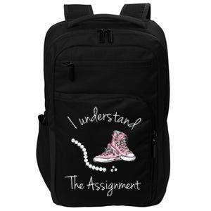 I Understand The Assignment Kamala Harris Sneaker Impact Tech Backpack