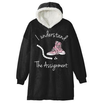 I Understand The Assignment Kamala Harris Sneaker Hooded Wearable Blanket