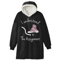 I Understand The Assignment Kamala Harris Sneaker Hooded Wearable Blanket