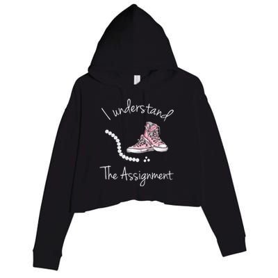 I Understand The Assignment Kamala Harris Sneaker Crop Fleece Hoodie