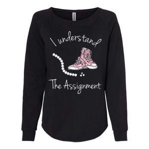 I Understand The Assignment Kamala Harris Sneaker Womens California Wash Sweatshirt