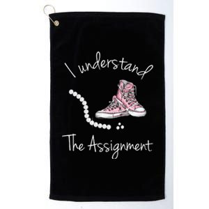 I Understand The Assignment Kamala Harris Sneaker Platinum Collection Golf Towel