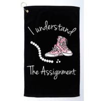 I Understand The Assignment Kamala Harris Sneaker Golf Towel