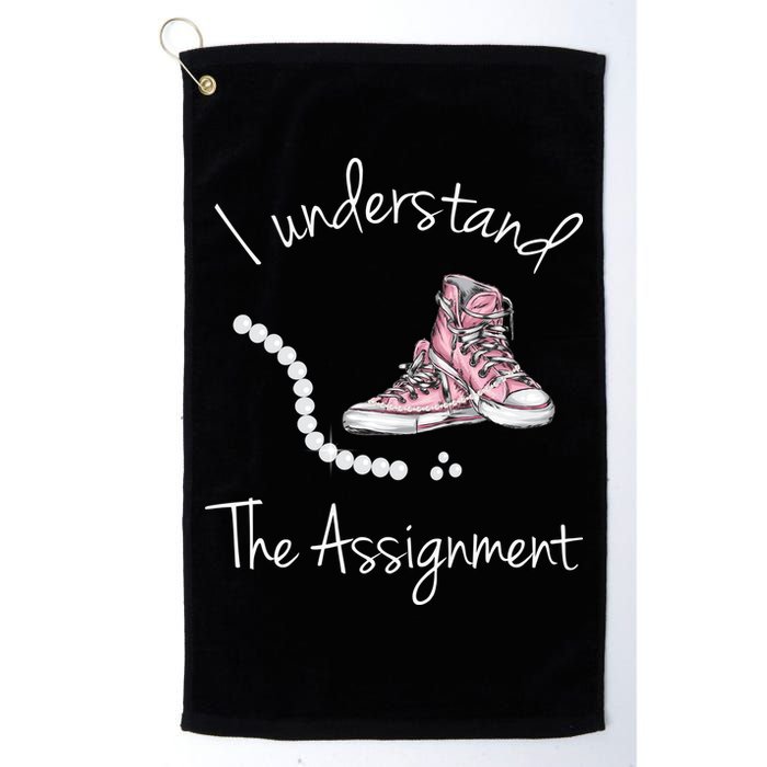 I Understand The Assignment Kamala Harris Sneaker Golf Towel
