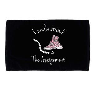 I Understand The Assignment Kamala Harris Sneaker Microfiber Hand Towel