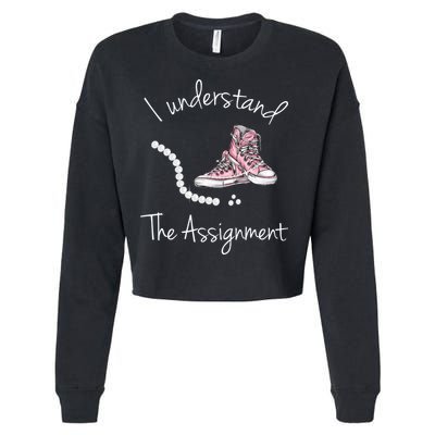 I Understand The Assignment Kamala Harris Sneaker Cropped Pullover Crew