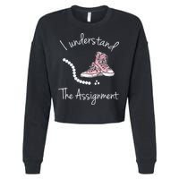 I Understand The Assignment Kamala Harris Sneaker Cropped Pullover Crew
