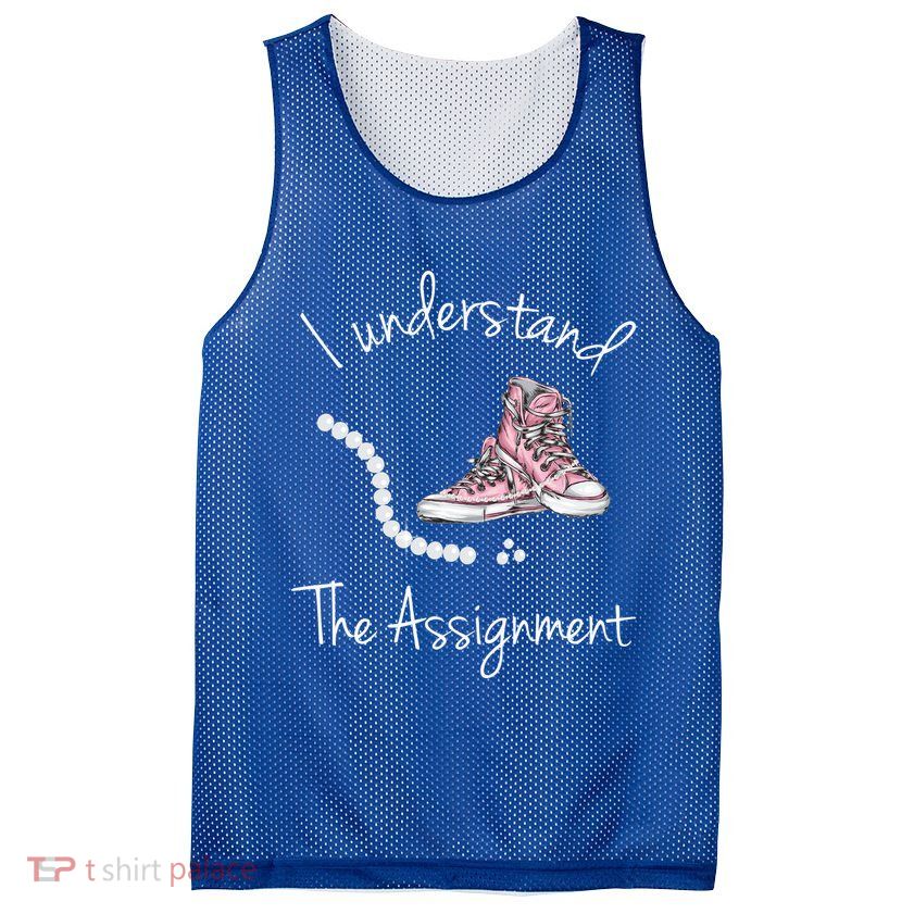 I Understand The Assignment Kamala Harris Sneaker Mesh Reversible Basketball Jersey Tank