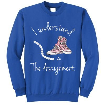 I Understand The Assignment Kamala Harris Sneaker Tall Sweatshirt