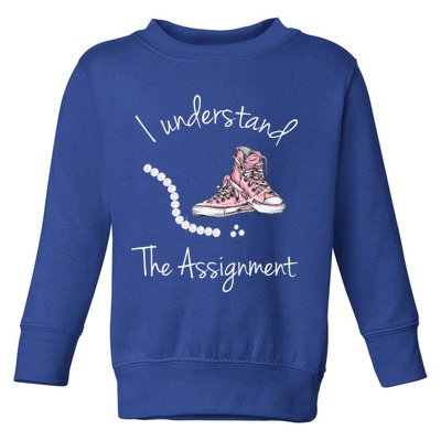 I Understand The Assignment Kamala Harris Sneaker Toddler Sweatshirt