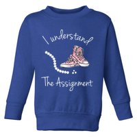 I Understand The Assignment Kamala Harris Sneaker Toddler Sweatshirt