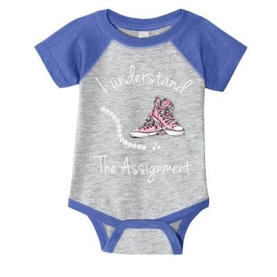 I Understand The Assignment Kamala Harris Sneaker Infant Baby Jersey Bodysuit