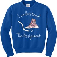 I Understand The Assignment Kamala Harris Sneaker Kids Sweatshirt