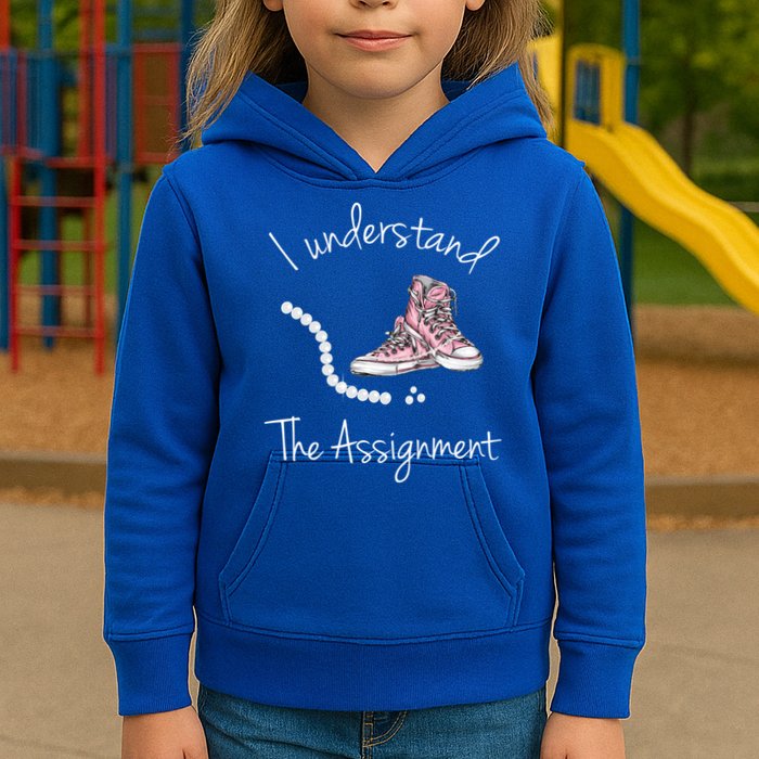 I Understand The Assignment Kamala Harris Sneaker Kids Hoodie