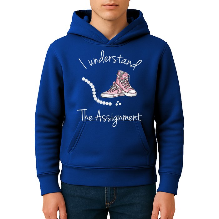 I Understand The Assignment Kamala Harris Sneaker Kids Hoodie