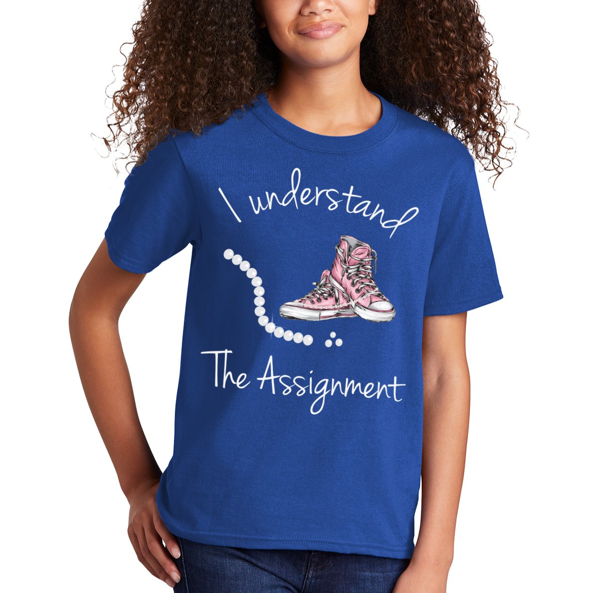 I Understand The Assignment Kamala Harris Sneaker Kids T-Shirt
