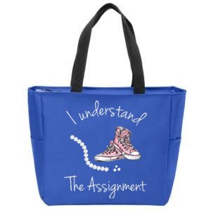 I Understand The Assignment Kamala Harris Sneaker Zip Tote Bag