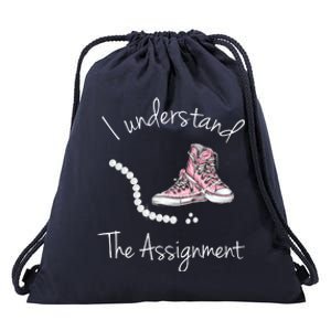 I Understand The Assignment Kamala Harris Sneaker Drawstring Bag