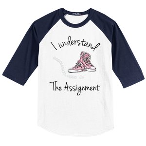 I Understand The Assignment Kamala Harris Sneaker Baseball Sleeve Shirt