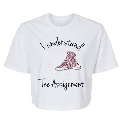 I Understand The Assignment Kamala Harris Sneaker Bella+Canvas Jersey Crop Tee