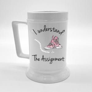 I Understand The Assignment Kamala Harris Sneaker Beer Stein