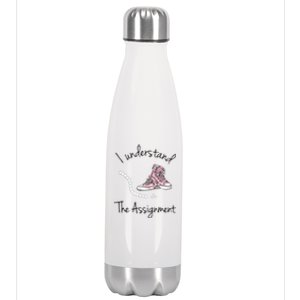 I Understand The Assignment Kamala Harris Sneaker Stainless Steel Insulated Water Bottle