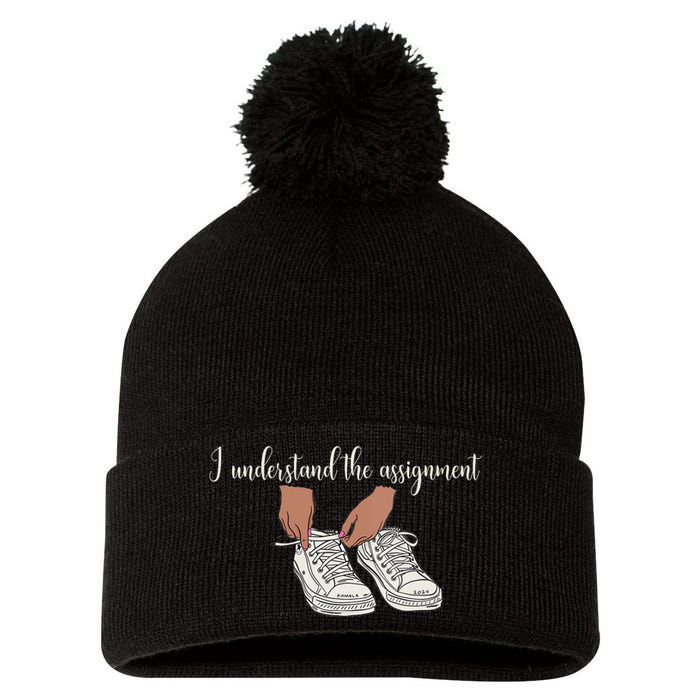 I Understand The Assignment Pom Pom 12in Knit Beanie