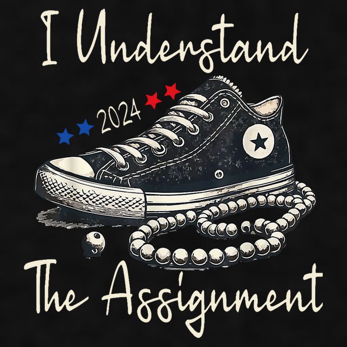 I Understand The Assignment Chucks And Pearls Kamala Harris 2024 Ladies PosiCharge Tri-Blend Wicking Tank