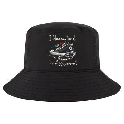 I Understand The Assignment Chucks And Pearls Kamala Harris 2024 Cool Comfort Performance Bucket Hat
