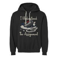 I Understand The Assignment Chucks And Pearls Kamala Harris 2024 Garment-Dyed Fleece Hoodie