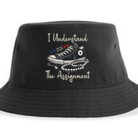 I Understand The Assignment Chucks And Pearls Kamala Harris 2024 Sustainable Bucket Hat
