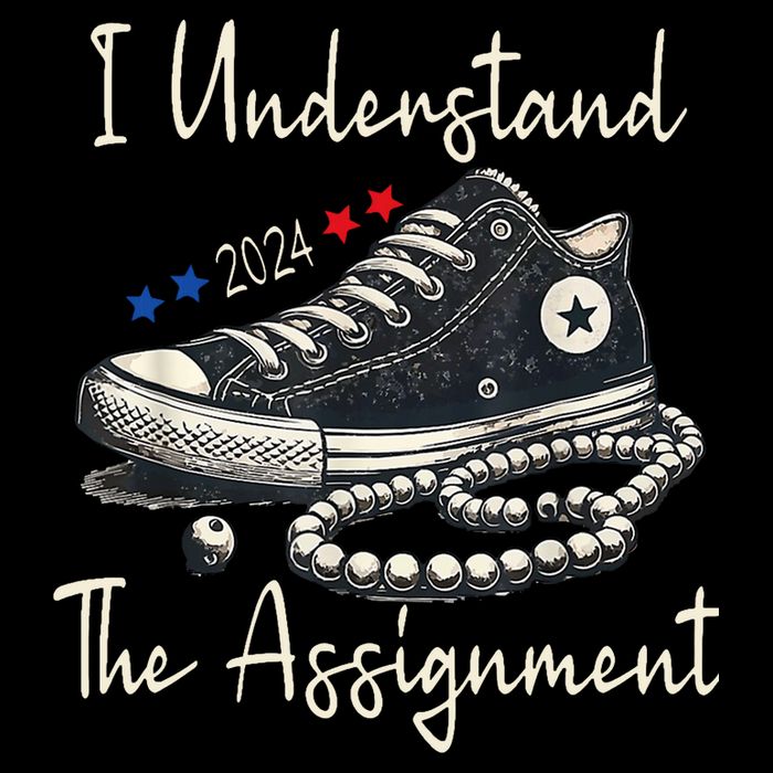 I Understand The Assignment Chucks And Pearls Kamala Harris 2024 7-Panel Snapback Hat