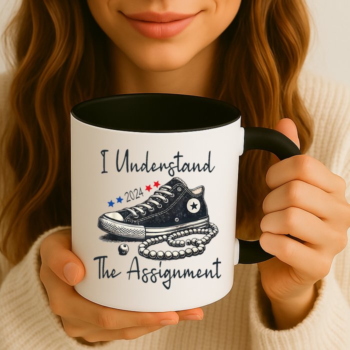 I Understand The Assignment Chucks And Pearls Kamala Harris 2024 Mug