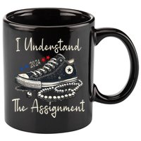 I Understand The Assignment Chucks And Pearls Kamala Harris 2024 11oz C Handle Ceramic Mug