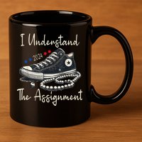 I Understand The Assignment Chucks And Pearls Kamala Harris 2024 11oz C Handle Ceramic Mug