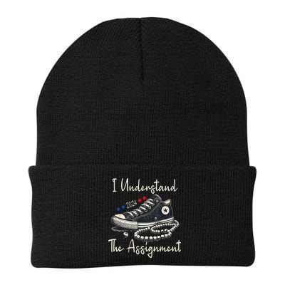 I Understand The Assignment Chucks And Pearls Kamala Harris 2024 Beanie