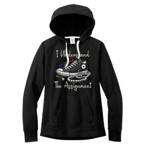 I Understand The Assignment Chucks And Pearls Kamala Harris 2024 Women's Fleece Hoodie