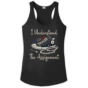 I Understand The Assignment Chucks And Pearls Kamala Harris 2024 Ladies PosiCharge Competitor Racerback Tank