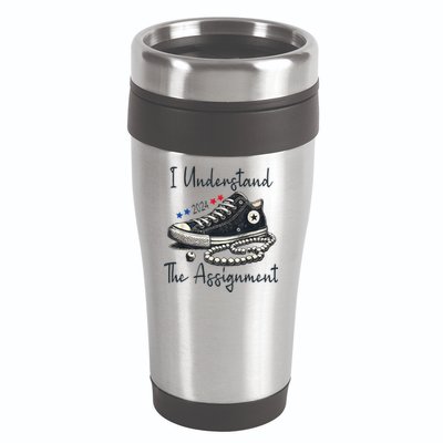 I Understand The Assignment Chucks And Pearls Kamala Harris 2024 16oz Travel Tumbler