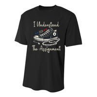 I Understand The Assignment Chucks And Pearls Kamala Harris 2024 Youth Performance Sprint T-Shirt