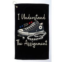 I Understand The Assignment Chucks And Pearls Kamala Harris 2024 Golf Towel