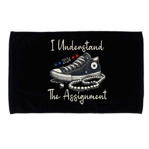 I Understand The Assignment Chucks And Pearls Kamala Harris 2024 Microfiber Hand Towel