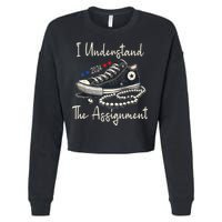 I Understand The Assignment Chucks And Pearls Kamala Harris 2024 Cropped Pullover Crew