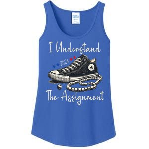 I Understand The Assignment Chucks And Pearls Kamala Harris 2024 Ladies Essential Tank