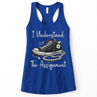 I Understand The Assignment Chucks And Pearls Kamala Harris 2024 Womens Tank Top
