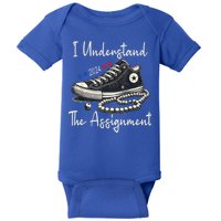 I Understand The Assignment Chucks And Pearls Kamala Harris 2024 Baby Bodysuit
