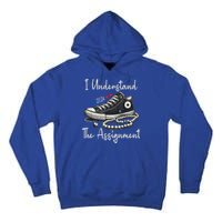 I Understand The Assignment Chucks And Pearls Kamala Harris 2024 Tall Hoodie
